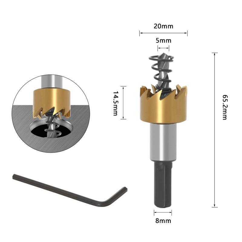 5pcs HSS Drill Bit High Speed Steel Carbide Tip Hole Saw Tooth Cutter Metal Drilling Woodwork Cutting Carpentry Crowns