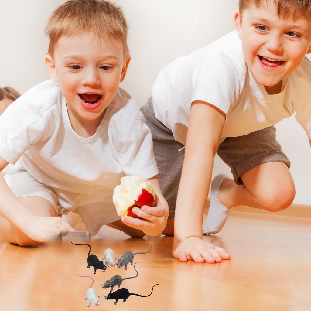 6 Pcs Halloween Rat Plastic Rat Halloween Decoration Simulation Mouse Prank Props;6 Pcs Halloween Rat Plastic Rat Decor Simulation Mouse Prank Props