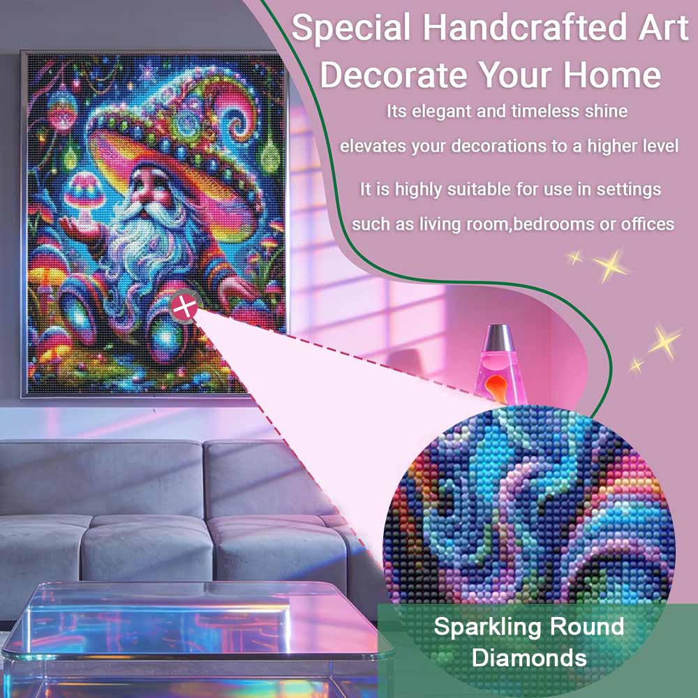 Diamond Painting Magical Gnome Fantasy Mushroom Art DIY 5D Home Room Decoration Kit