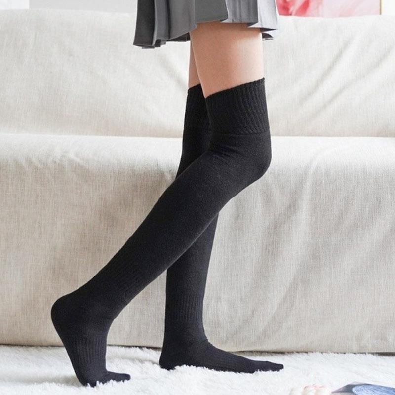 Girls Cotton Long Socks Thigh High 
