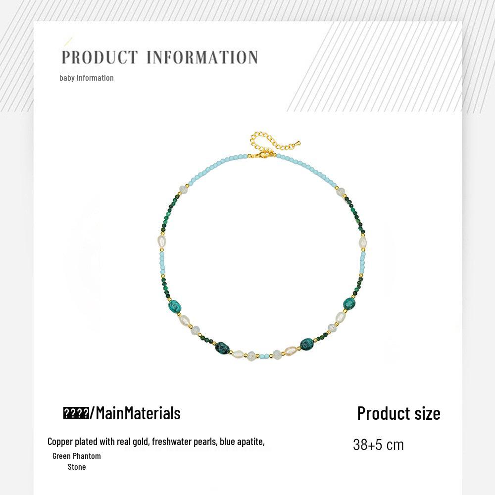 Herbst- und Winter-Set aus Süßwasserperlen (Armband & Halskette) – Eleganter Schmuck mit zarten Geistersteinen für einen femininen Touch