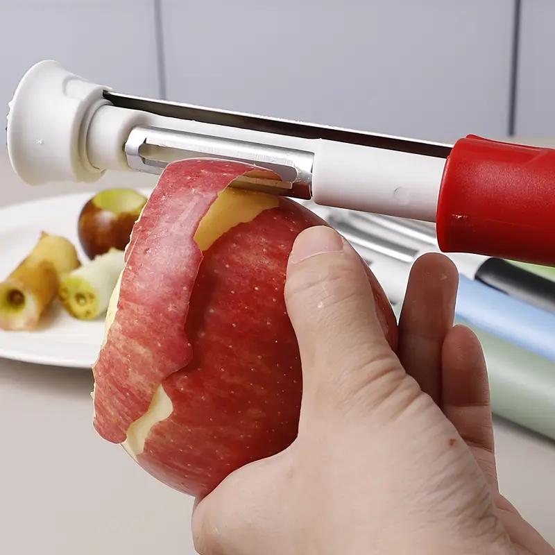 2 In 1 Retractable Stainless Steel Fruit Corer, Apple Corer, Pear Corer, Retractable Fruit Peeler