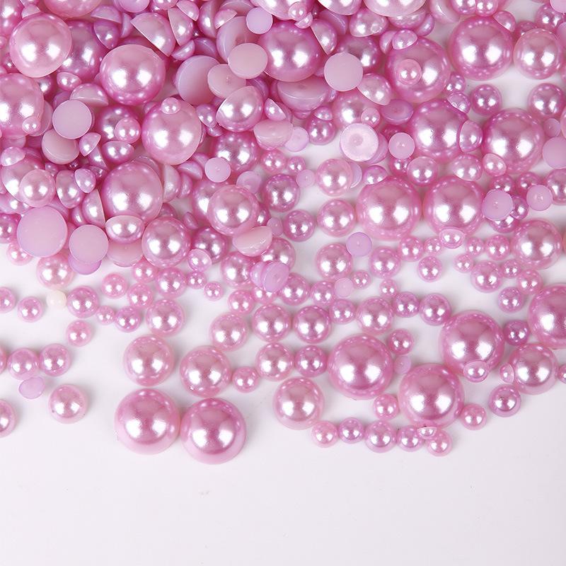 3-10Mm Perle Semi-Rotunde Mixte 5400 Buc Pungă Abs Evidențiere Perlă Plată Bricolaj Accesorii Îmbrăcăminte