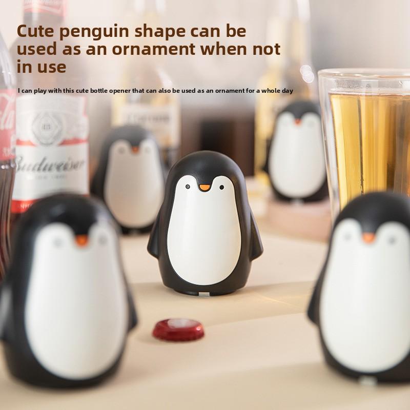 Home Use Press-Style Cartoon Penguin Bottle Opener