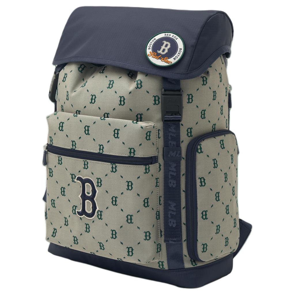 MLB Boston Red Sox Advanced Outdoor Zipper Dark Pocket Polyester Backpack Unisex Backpack Beige 7ABKRM14N-43BGL
