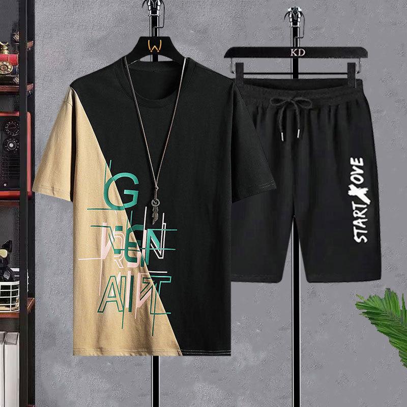 Summer sweatshirts T-shirt for Men Manga Tops Graffiti Tees Fashion Goth Short Sleeve Tshirt Male Casual suit
