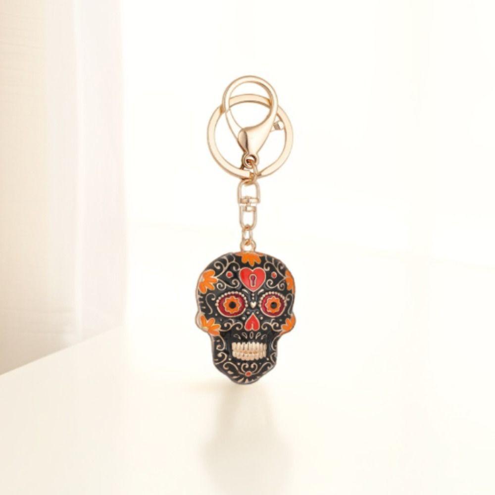 with Buckle Skeleton Keyring Mandala Skull Key Chain Pedant Bag Charm Pendant Skull Keychains Car