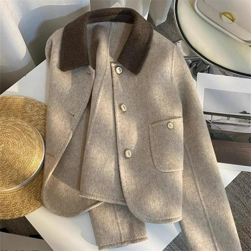 Woolen Coat Women's Early Autumn and Autumn Clothes, Small Temperament, Short Blouse, Western Style Woolen Coat