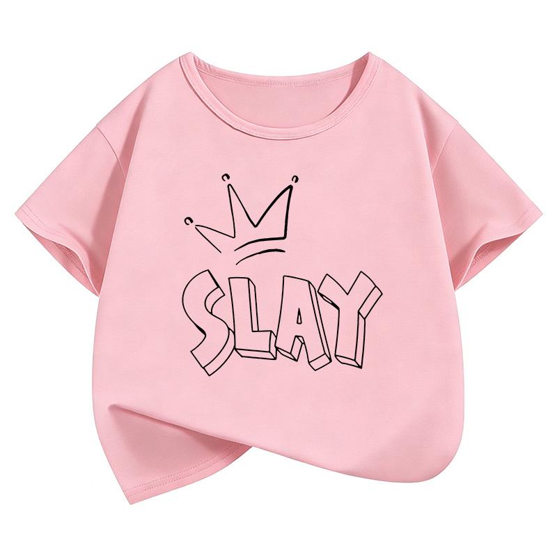 Fashion Y2k Girls T Shirts Short Sleeve Kids Childrens Tshirt Boys Girls Summer Spring Casual Top Tee Shirt