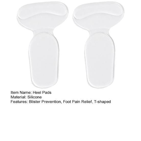 1/2/3/4 Pares Almohadillas Transparentes para Talón de Zapatos Protectores de Forro Antideslizante para Talón Relleno para Zapatos Demasiado Grandes Sueltos Prevención de Ampollas Dolor