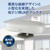 SUN (Sandenshi) Digital Terrestrial UHF Antenna, Indoor/Outdoor Use, Built-in Booster, High-End Model, White, SDA-5-2-S, 75 x 275 x 125 mm