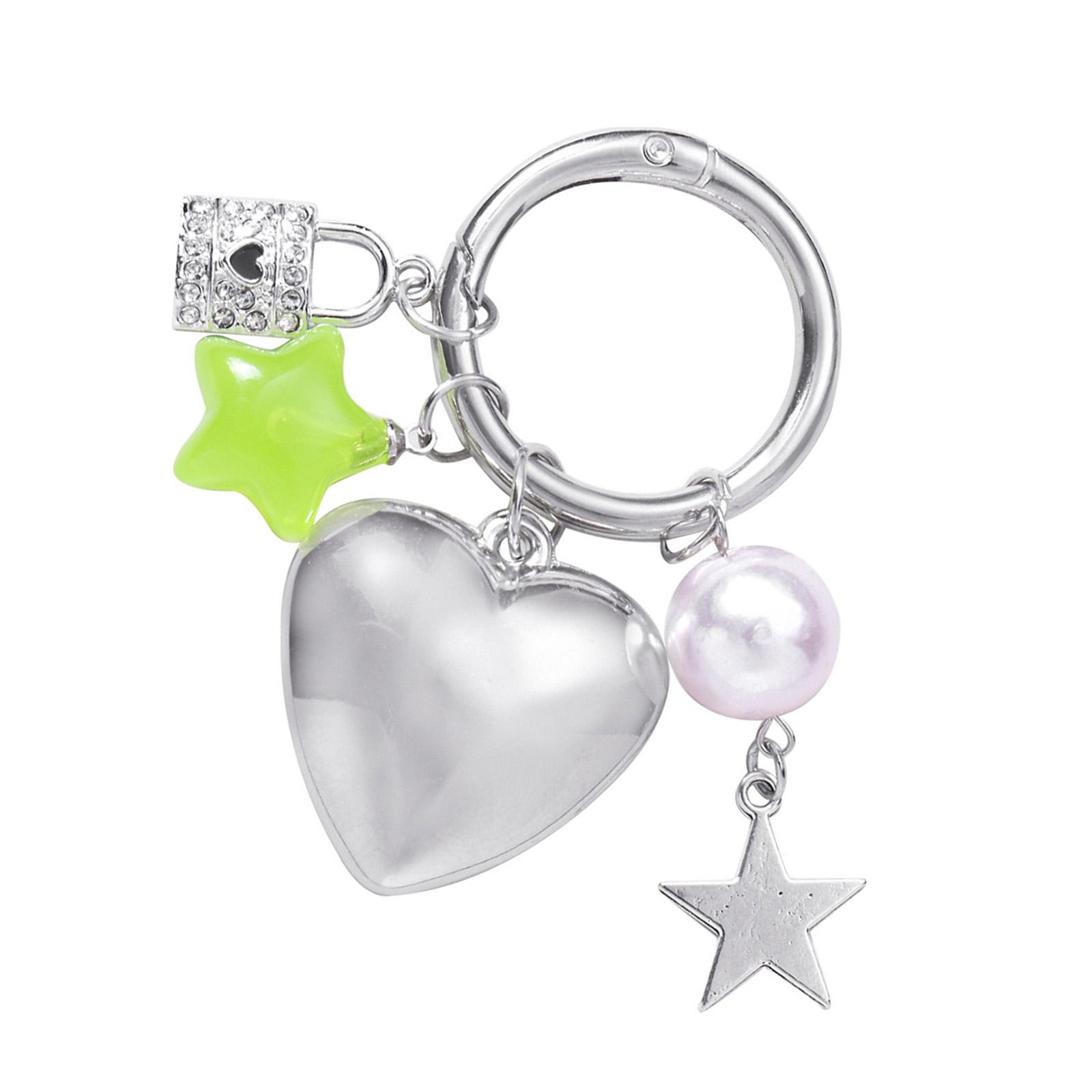 

Elegant Love Heart Pendant Star Keychain Charm for Women Ladies Bags and Backpack Accessory Gifts for Any Occasions