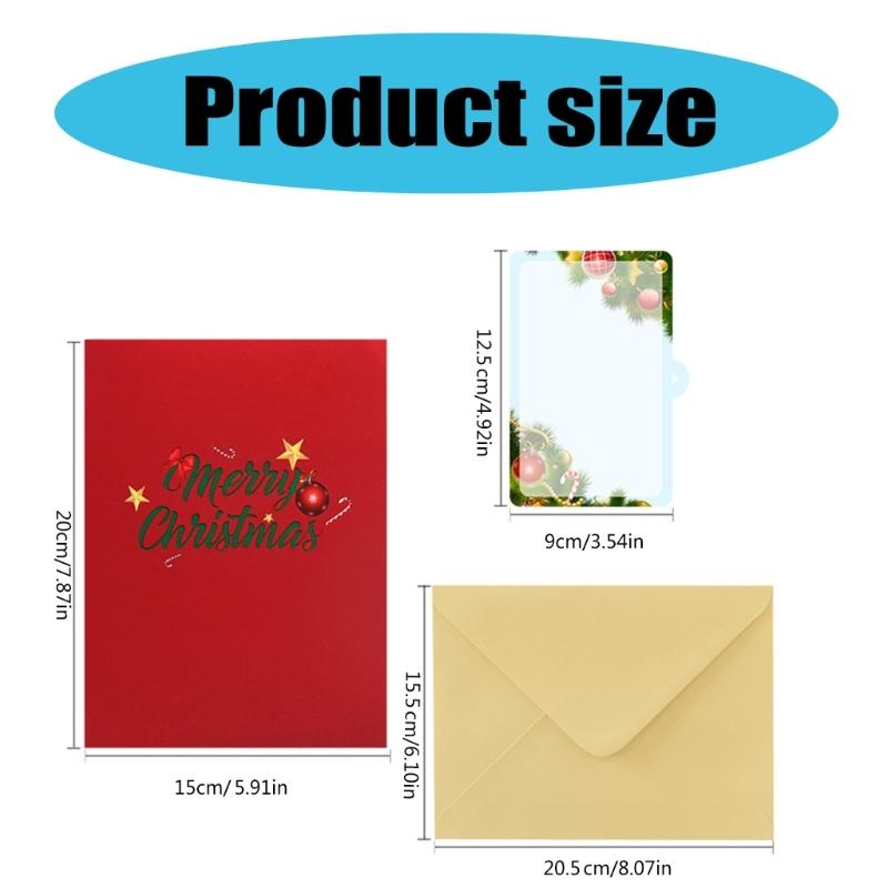 3D Pinecones Festives Card with Envelope Greeting Card for Seasonal Greetings Stylish Invitation Card Home Decoration