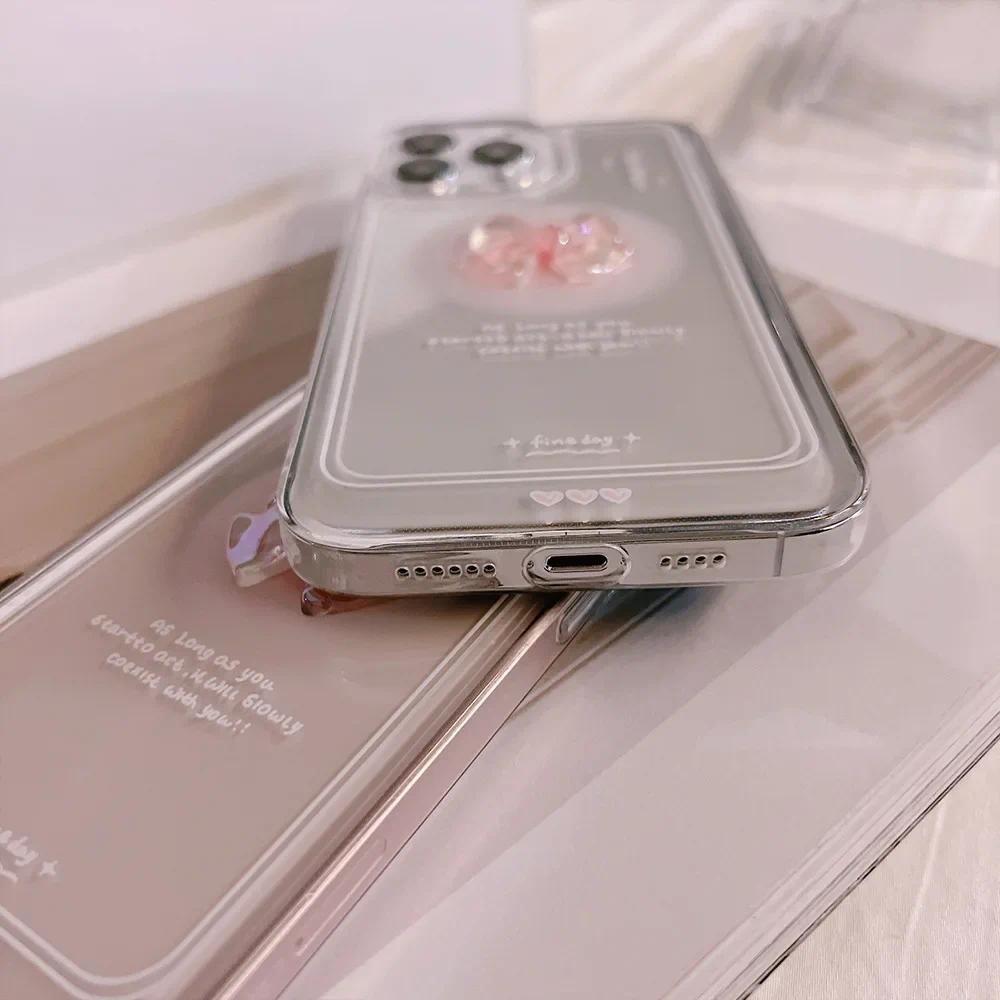 3D Pink Bow IPhone 16 Pro Max Case, Apple 14 Plus Transparent 15 Pro Fairy 17 Case