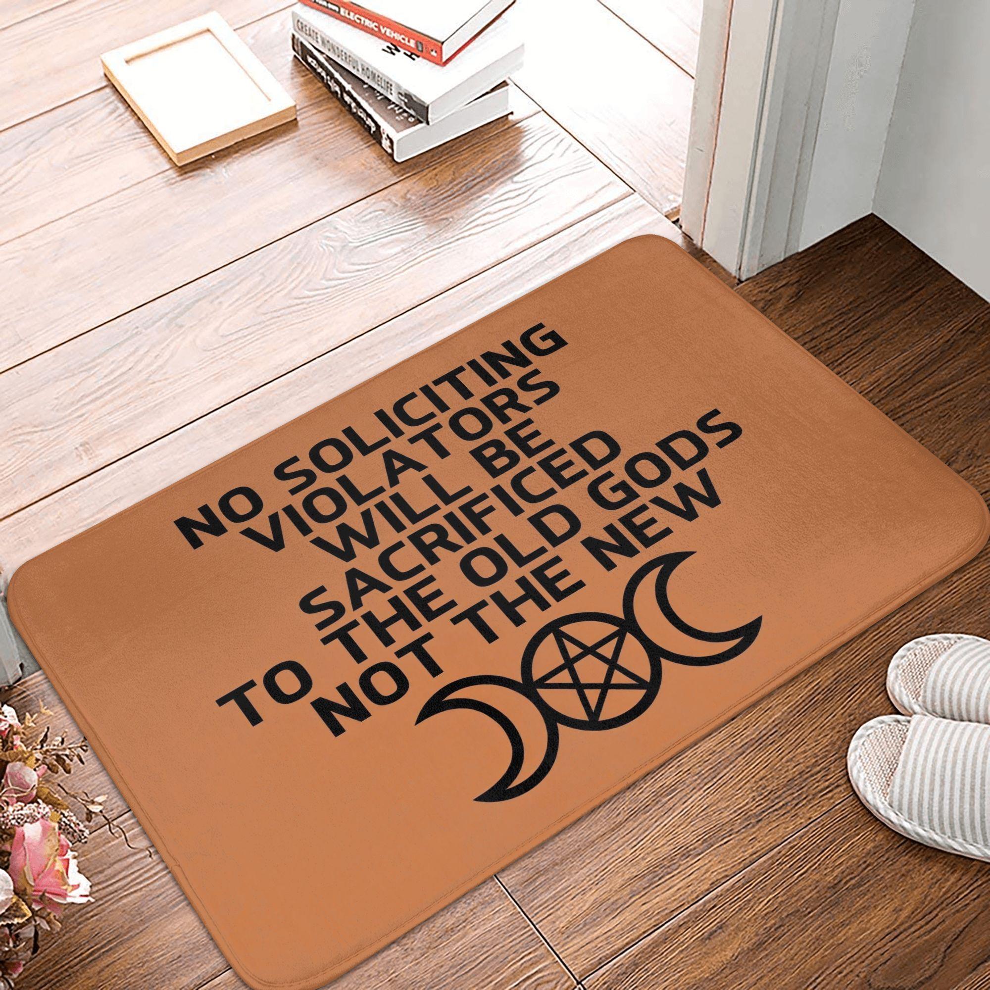 

No Soliciting I Know You Saw That Front Door Mat Anti-Slip Outdoor Waterproof Doormat Floor Bath Entrance Rug Carpet 40cmx60cm