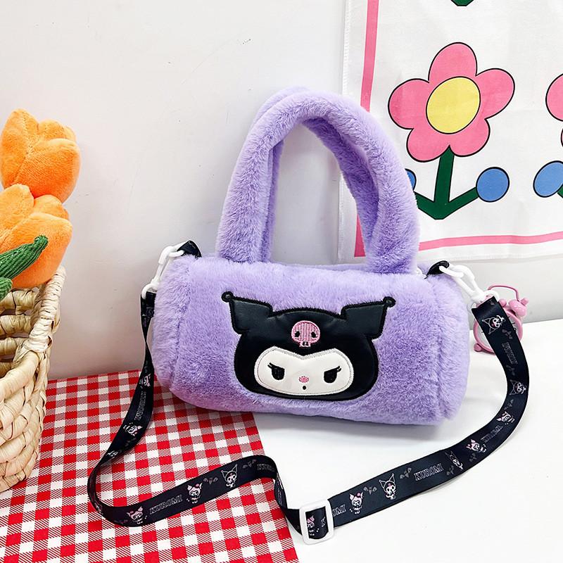 Sac à bandoulière en peluche de dessin animé mignon pour filles avec des designs adorables et un style polyvalent