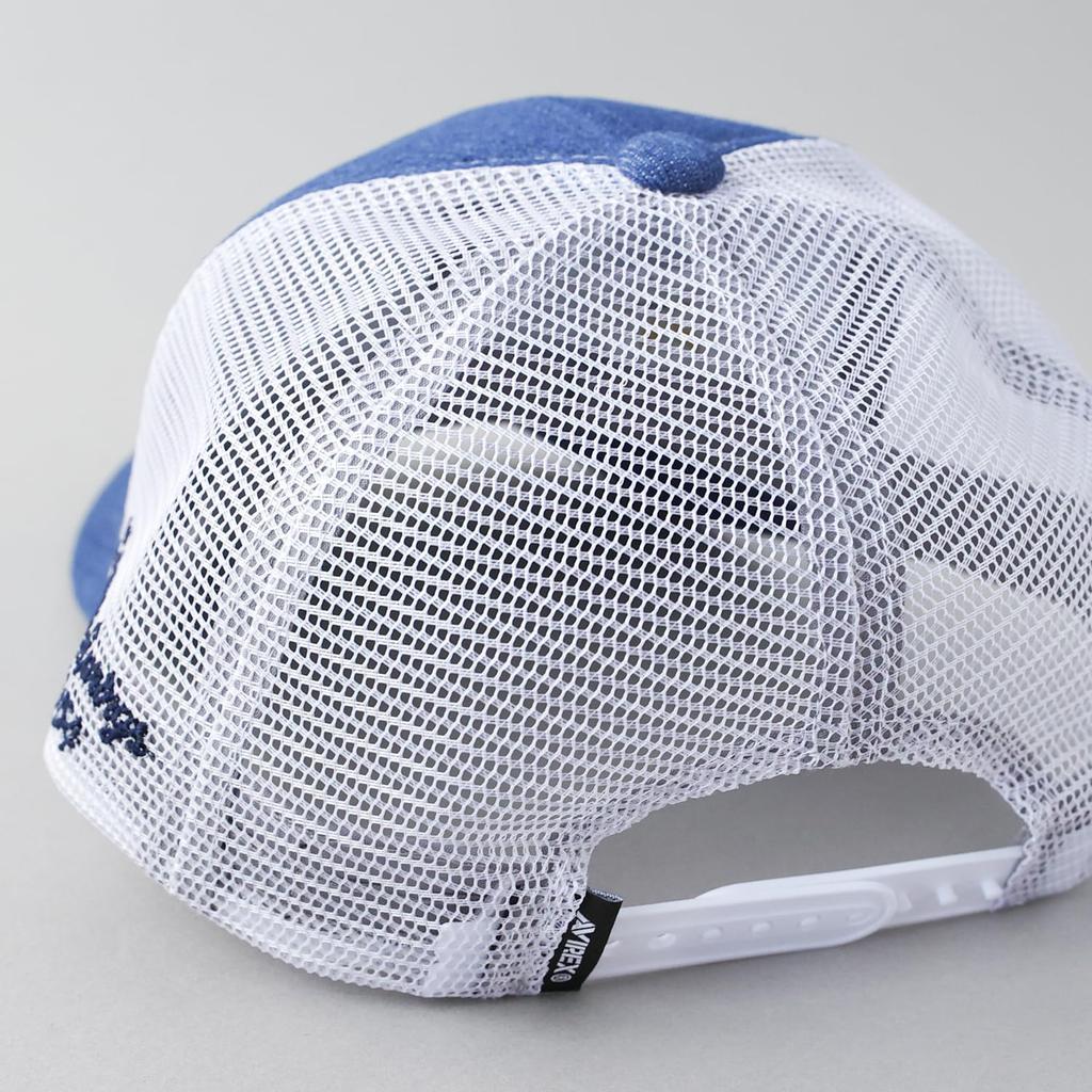 6 Panel Mesh Low American Baseball Air Force Sax [AVIREX] Cap, Cap, Embroidered, Men's Hat, MA-1, Military, Casual, Summer, Cap,