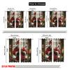 2pcs,2D Plane Printing Minimalist Curtains Santa Claus Snowflakes Holiday Spirit (2) 100% Polyester (without Rod) Art Deco