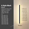 Modern Waterproof outdoor Long Strip LED wall lamps IP65 Aluminum Wall Light Garden porch Sconce Lights 110V 220V wall washer