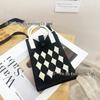 Cute Cartoon Dopamine Knit Crossbody Phone and Coin Bag
