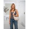 Beige Damenhandtasche aus Polyester an einem verstellbaren Riemen - Peterson