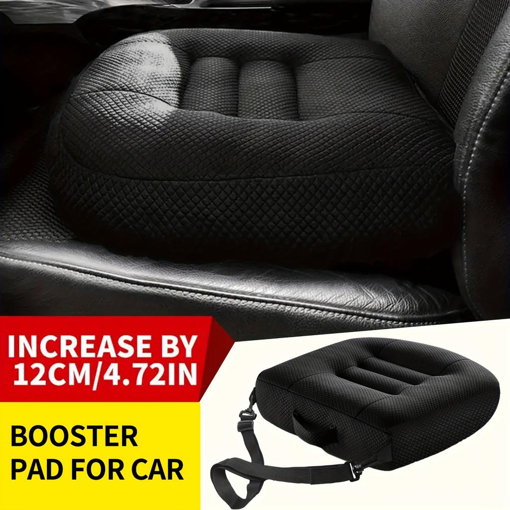 Height Boost Car Seat Cushion Thickened Pad With Non-slip Bottom Comfort Support For Short Drivers And Elderly Users Auto Seat Pad