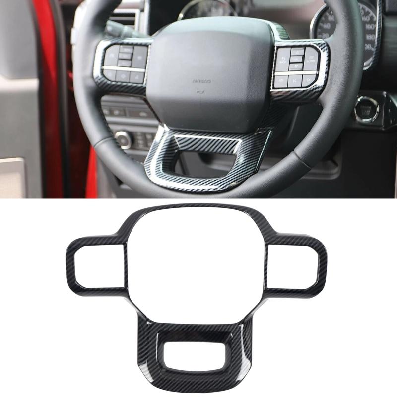 For Ford Raptor F-150 F150 2015- -2024 ABS Carbonfiber Steering Wheel Button Switch Direction Control Decorate Cover