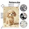 Gespanntes Rahmen Perlenkunst-Set Niedliches Hunde-Muster DIY Funkelnde Perlenleinwand Entspannendes Hobby Geschenk für Bastelliebhaber Perfekter Dekorationsartikel