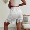 Pantaloncini da Donna all'Uncinetto di Pizzo con Vita Elastica