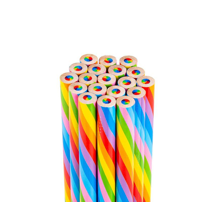 Bunte Regenbogen-Bleistifte für Kinder - Mehrfarbig mit gleichem Kern für kreative Schülerpreise