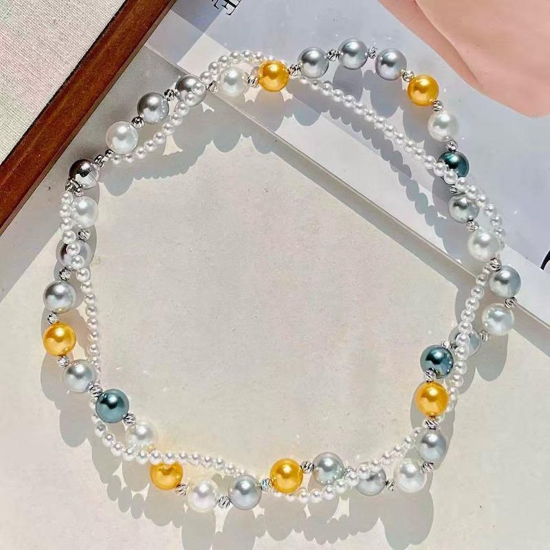 stackable multitone pearl layering jewelrystackable multitone pearl layering jewelry разноцветный