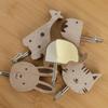 Decorative Wall Hooks 6 Pieces Animal-Shaped Nursery Wall Hooks Self-Adhesive Clothes Hanger Cartoon Towel Holder For Purse