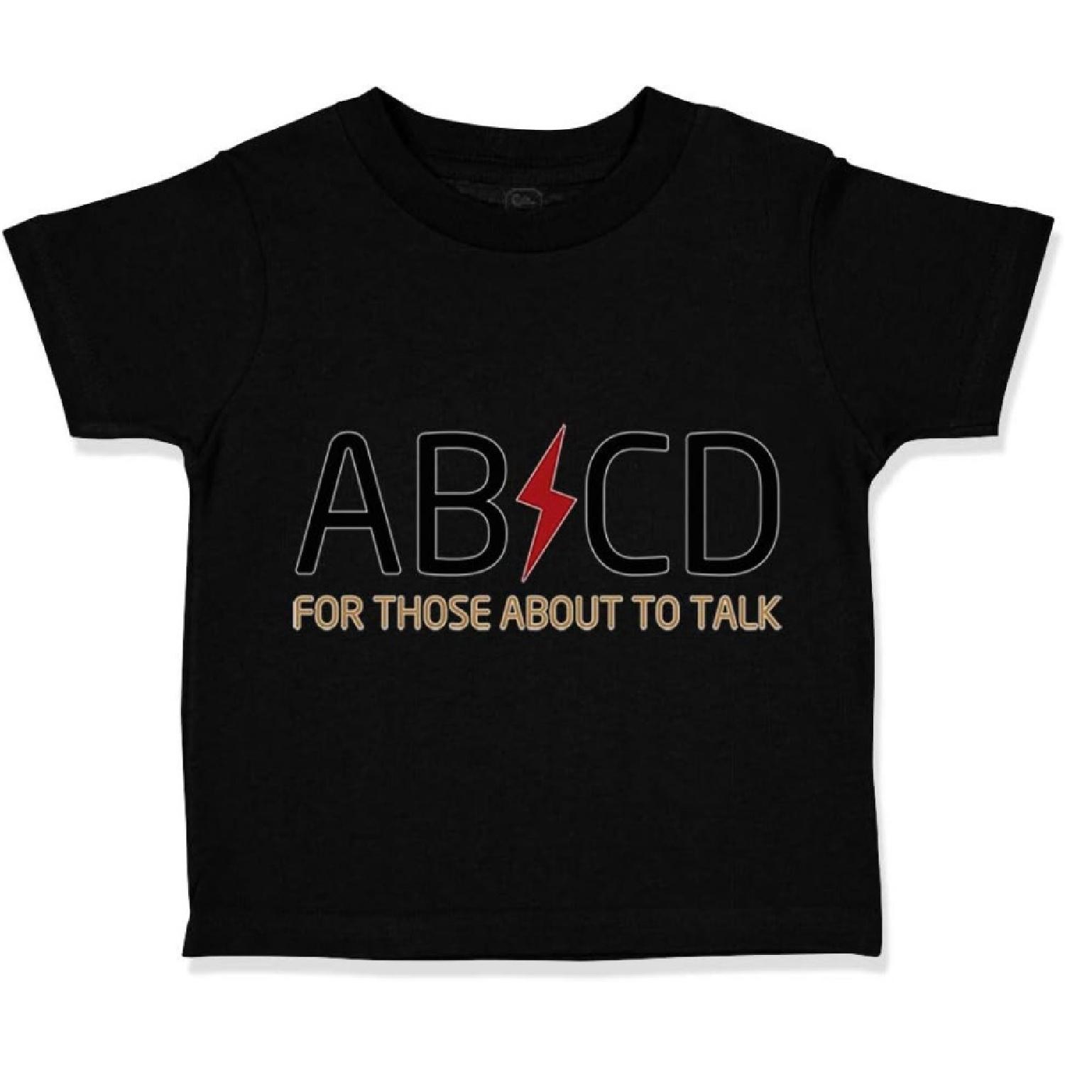 Custom Toddler T-Shirt Ab Cd ABCD Rock & Roll Funny Humor Boy & Girl Clothes S