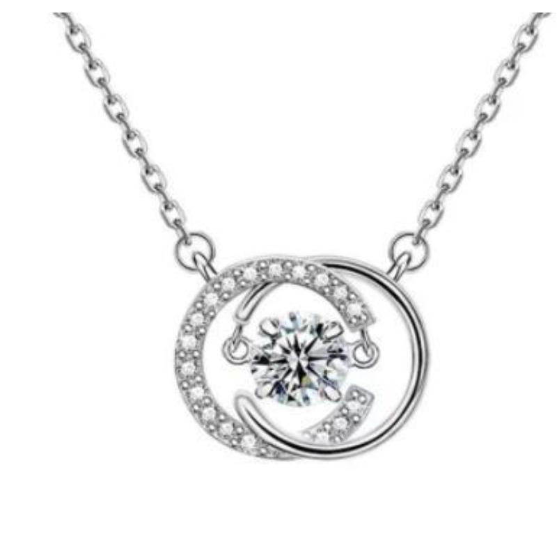 

Серебряное ожерелье с двойной буквой C, элегантное женское, стильное, простое и легкое, роскошное, сексуальное, дизайн, цепочка на ключицу 925