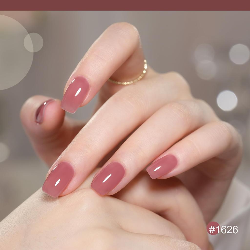 GAOY Gel Nail Polish Sheer Gel Rose Garden Style Kit, 6-Color Set, Salon-Quality, Sheer,