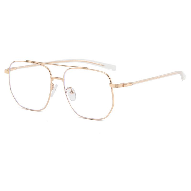 Blue Light Blocking Glasses Women Men With Metal Frame Polished Finish For Office And Casual Wear