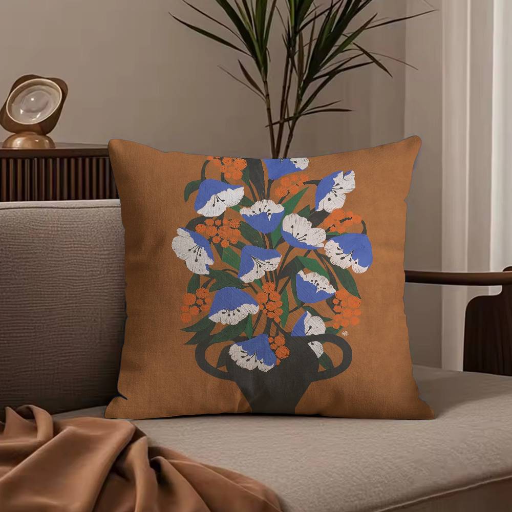 Vintage vase print Pillow Case null