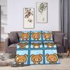 Cute Bear Rilakkumas Flannel Blanket Winter  Warm Throw Blanket for Kids Adult Bedroom Funny Bedspread Sofa Bed Cover