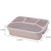 Lunch Box Reusable 4-Compartment Plastic Divided Food Storage Container Boxes