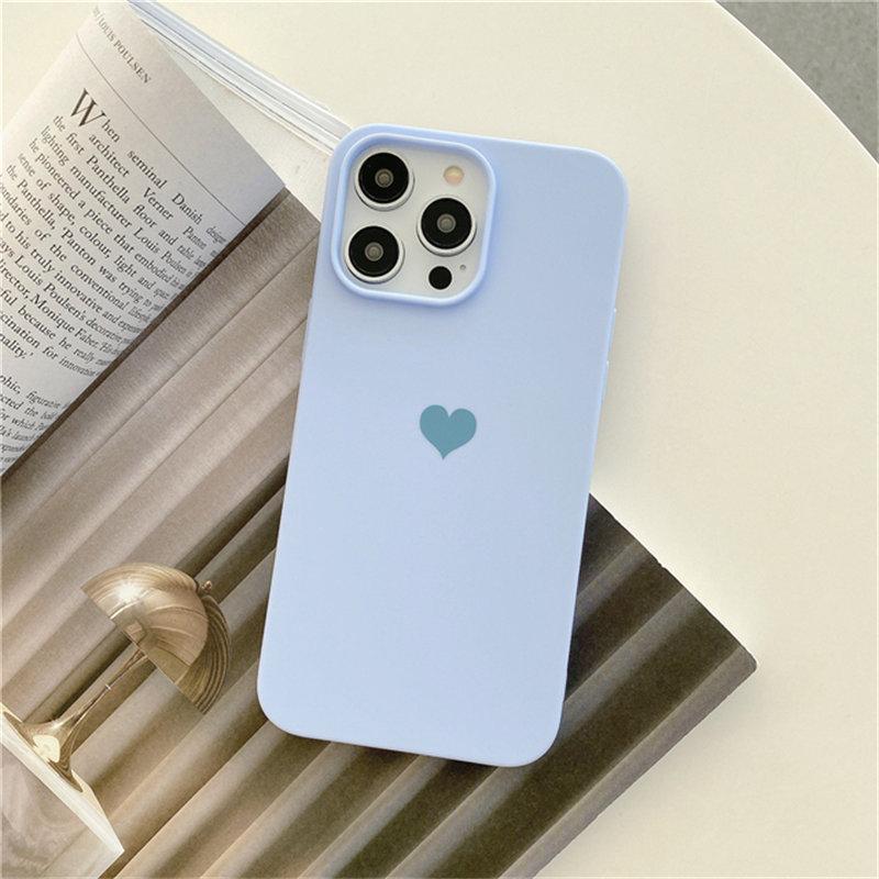 Candy Colorful Cute Love Heart Silicone Phone Case For iPhone 13 12 11 14 15 Pro Max Mini XR XS X 7 8 Plus SE 6 Soft TPU Back Cover