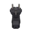 EU to IEC320 C13 Power Adapter,EU Male to IEC320 C13 Female AC Plug,EU(4.8mm) 2 Pin to PDU/UPS Conversion Plug,16A 250V