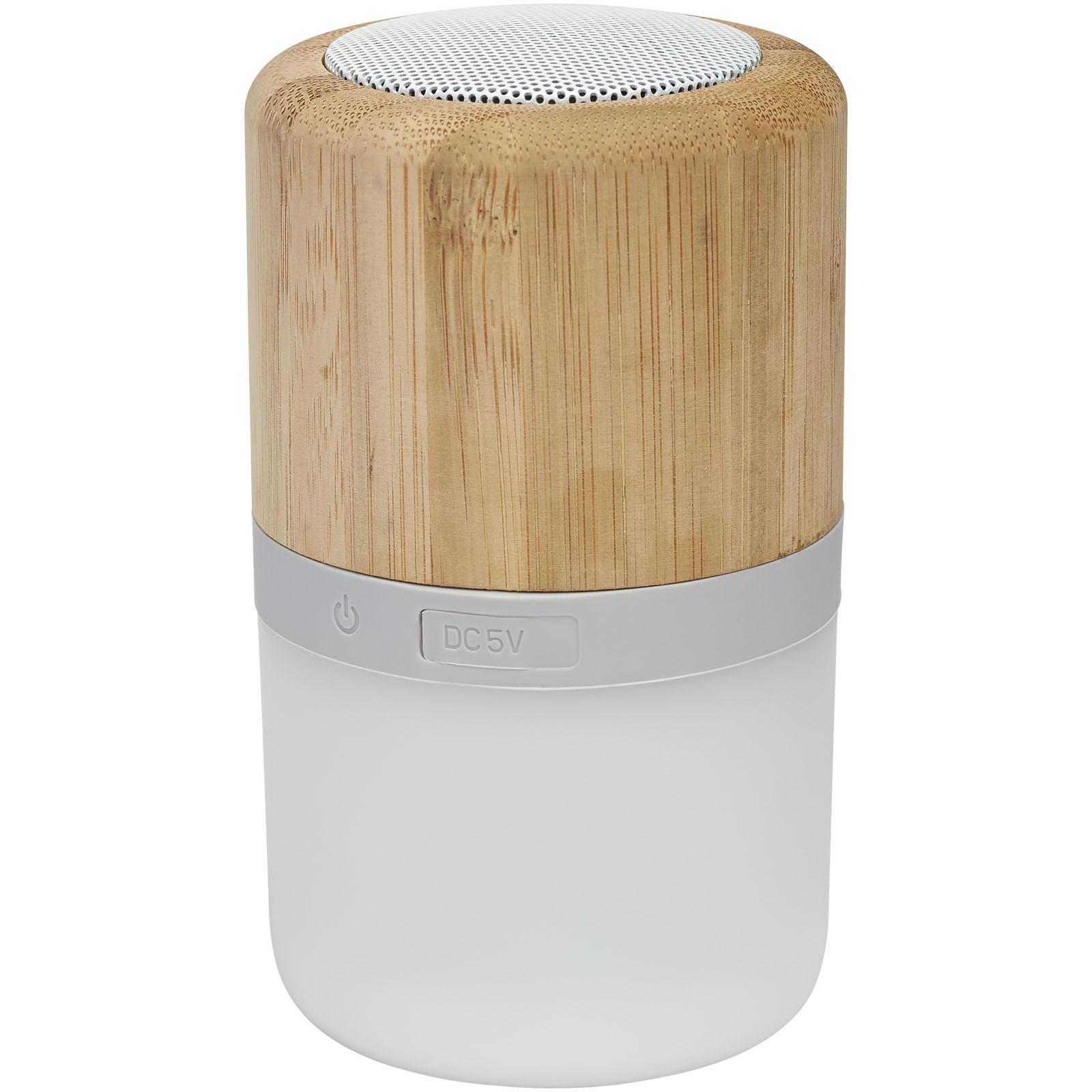 Natuurlijke Aurea Bamboe Speaker met Bluetooth en Licht natuurlijk