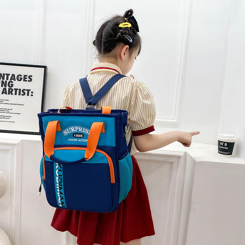 School Bag High Value Student Tutoring Bag Large Capacity Portable School Bag Lightweight Spine Protection Book Bag Versatile Anti-splashing Backpack
