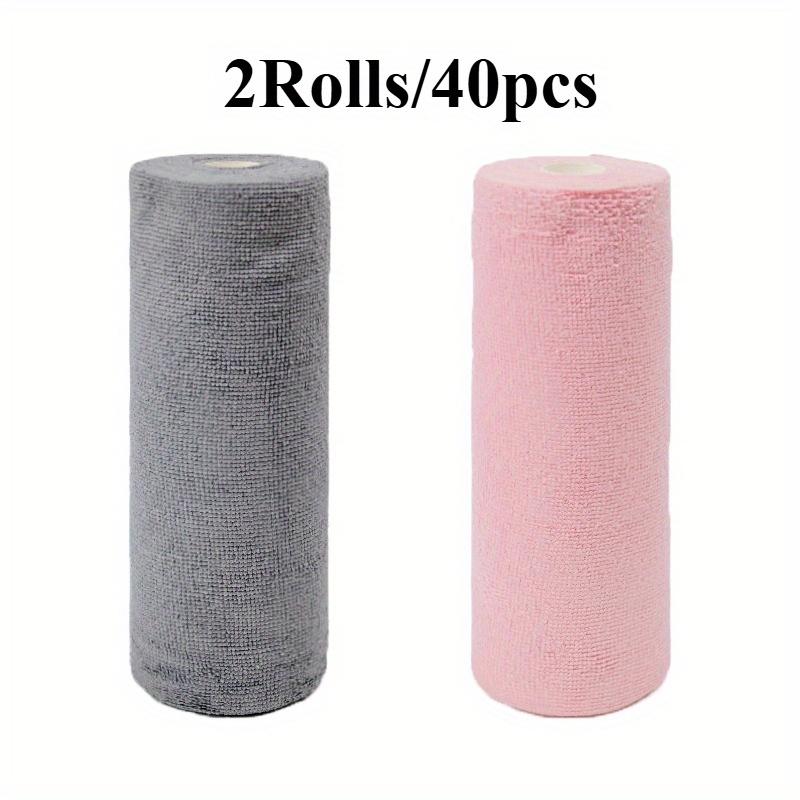 

high quality40pcs (2 Rolls) Heavy-Duty Reusable Cleaning Wipes - Non-Abrasive Scrub Cloths, Highly Absorbent & Machine Washable Dish Towels, 2Rolls/40pcs
