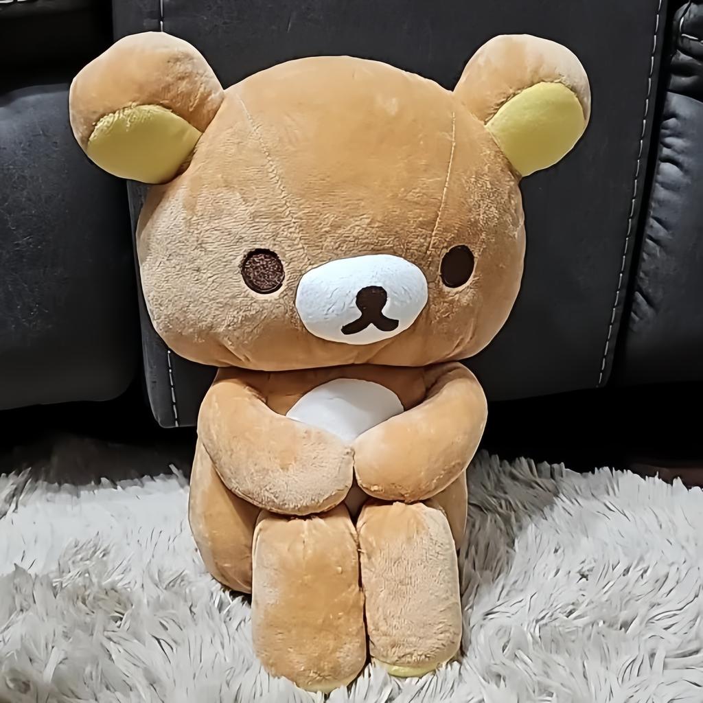 Non-Toxic Adorable Rilakkuma Plush Toy Soft Stuffed Lonely Brown Bear Doll Cartoon Huggable Anime Plushies Gift For Fans Home Decor