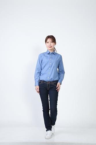 Seven Uniform GH7016 Long Sleeve Shirt, Unisex, Broadcloth, Size 3, Sax, L