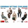 Miniart 1/35 Scale German Civilian Seated Posture 1930s/1940s Plastic Model Kit (Set of 5) MA38006