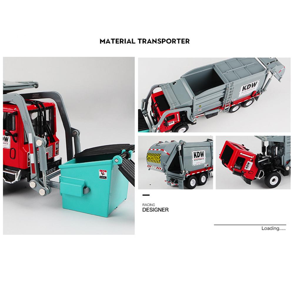1/24 Scale Alloy Transporter Garbage Vehicle Truck Diecast Car Model Toys Gift