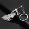 Retro God of War 4 Kratos Sword Keychain Punk Pendant Men's Jewelry Souvenir Trinket - Stylish Keyring Accessory