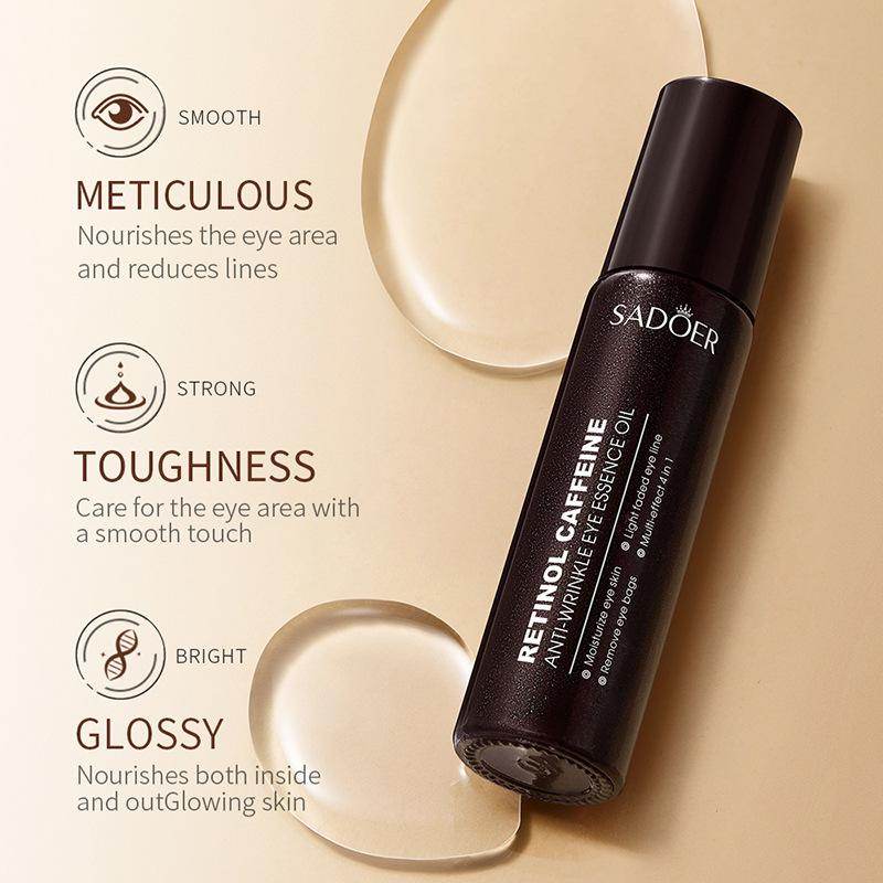 Olio Essenziale per Occhi 8ml Retinolo Caffeina Migliora Occhiaie e Borse Sotto gli Occhi